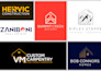 design a modern real estate, property, home, roofing logo